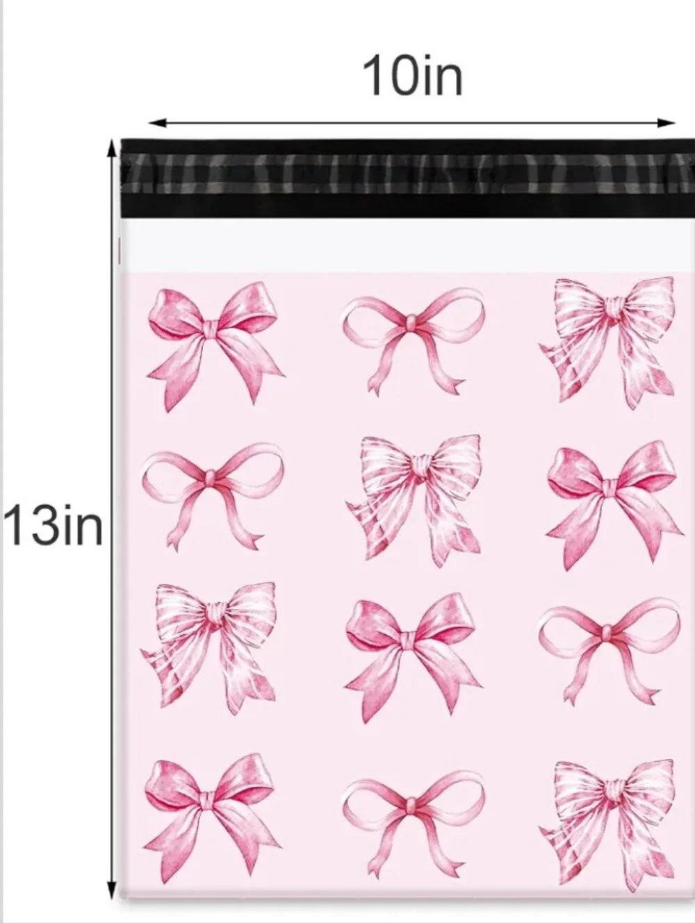 Pink Bow Pattern Polymailer Packages